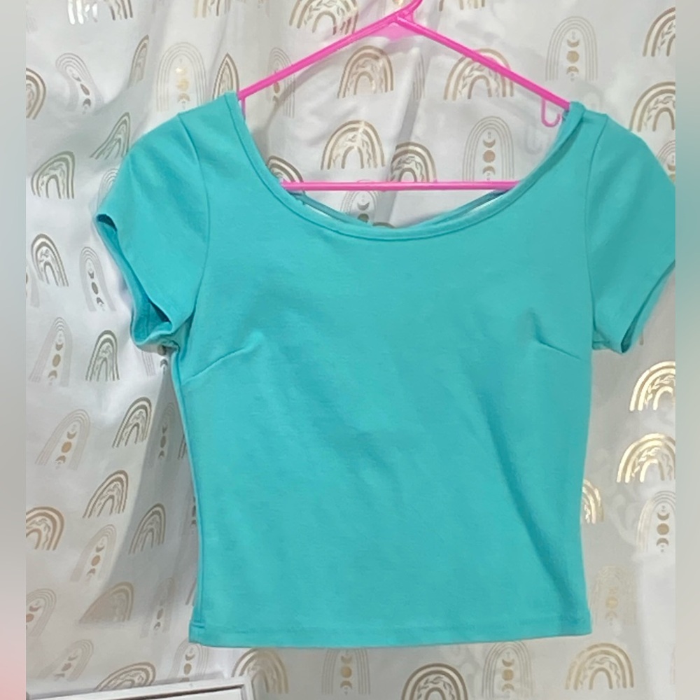 Body Central Turquoise Crop Top